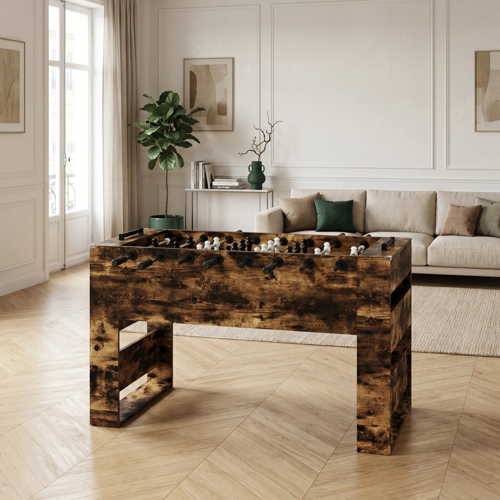 Le Cognac, baby-foot console chêne fumé