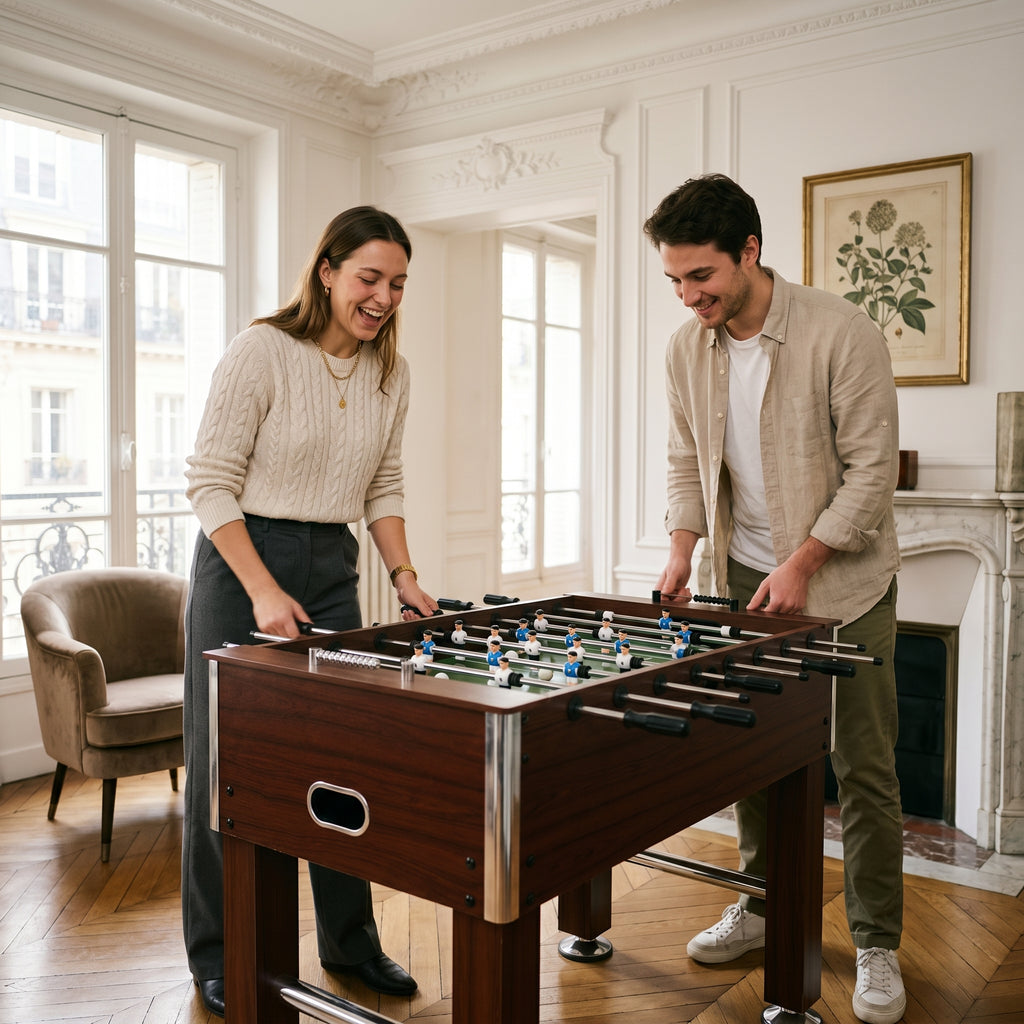 L'Établi, baby-foot marron