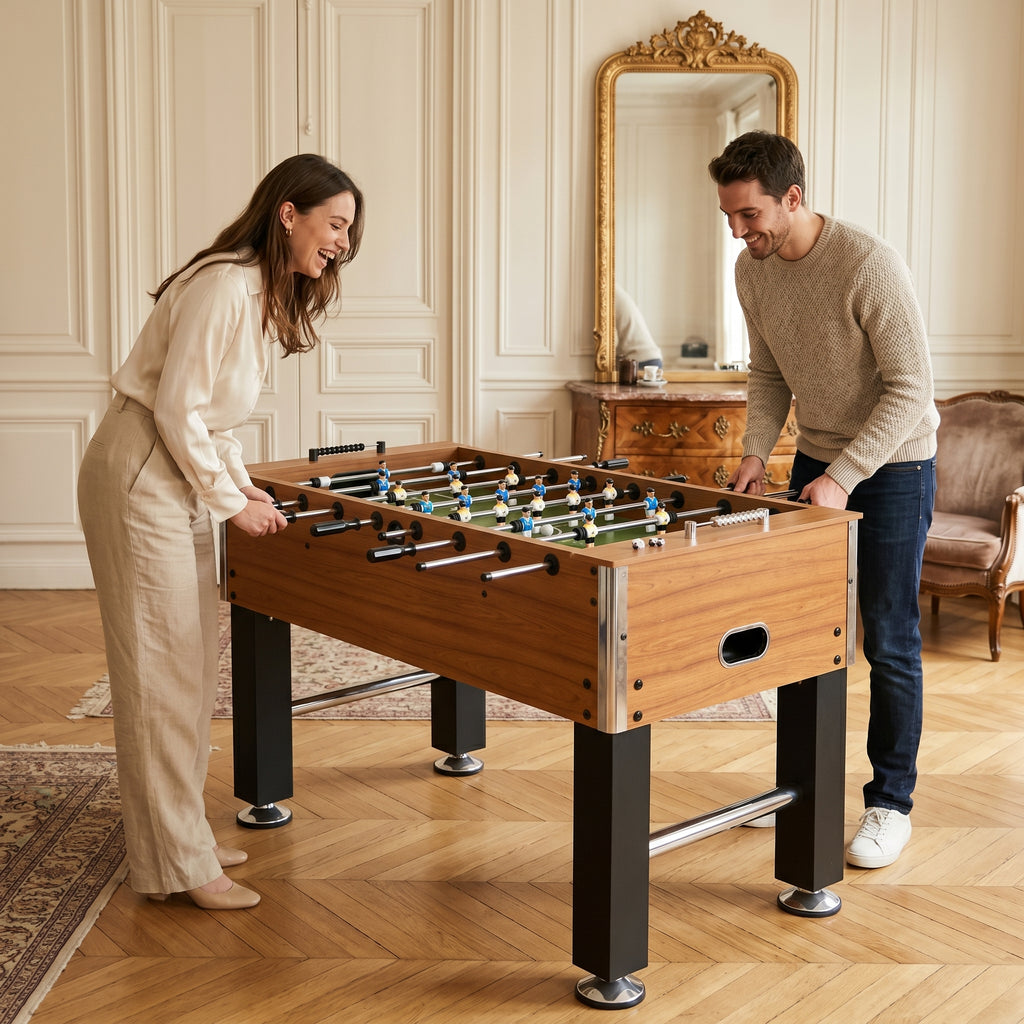 Le Comptoir, baby-foot bois et chrome