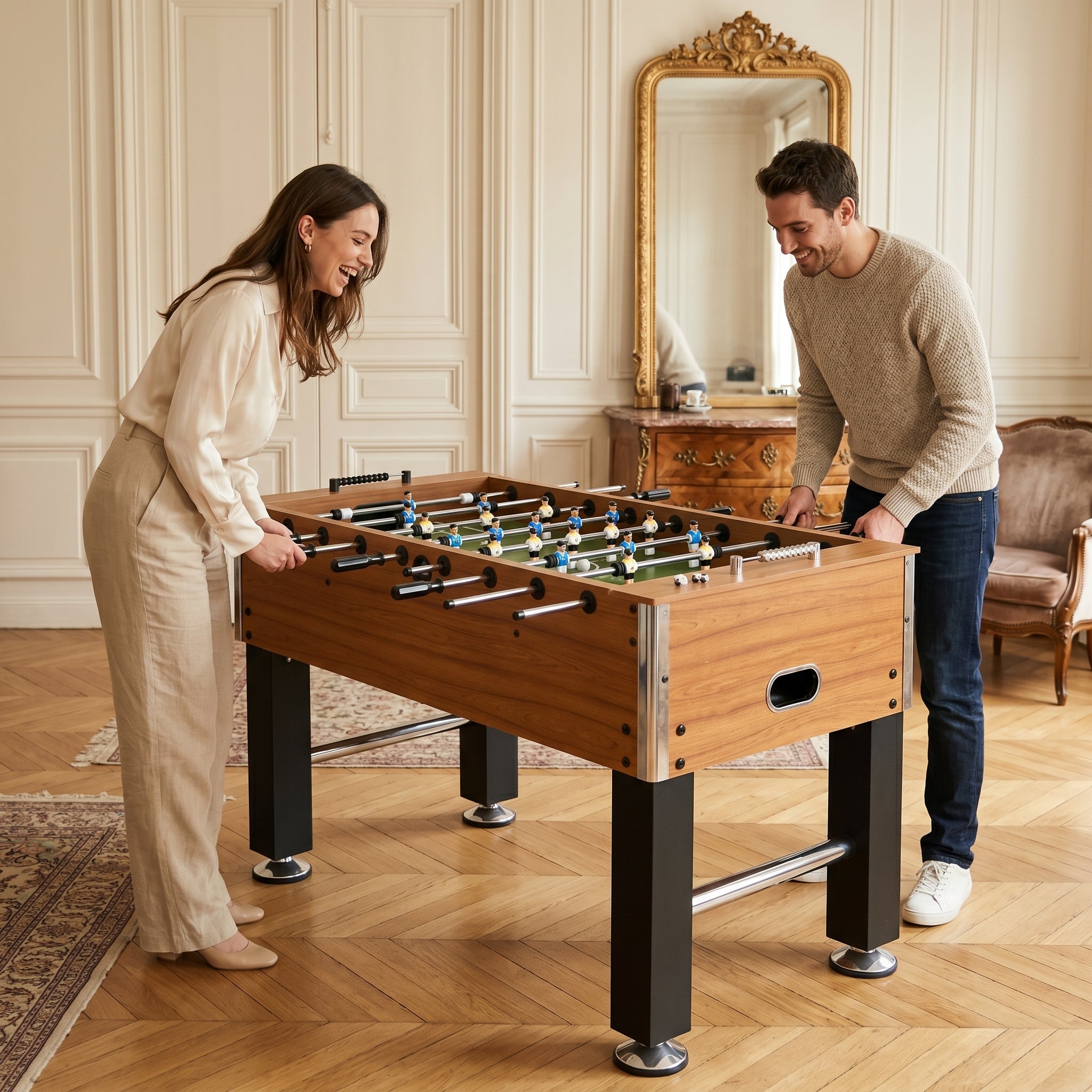 Le Comptoir, baby-foot bois et chrome