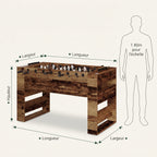 Le Faubourg, baby-foot console bois vieilli