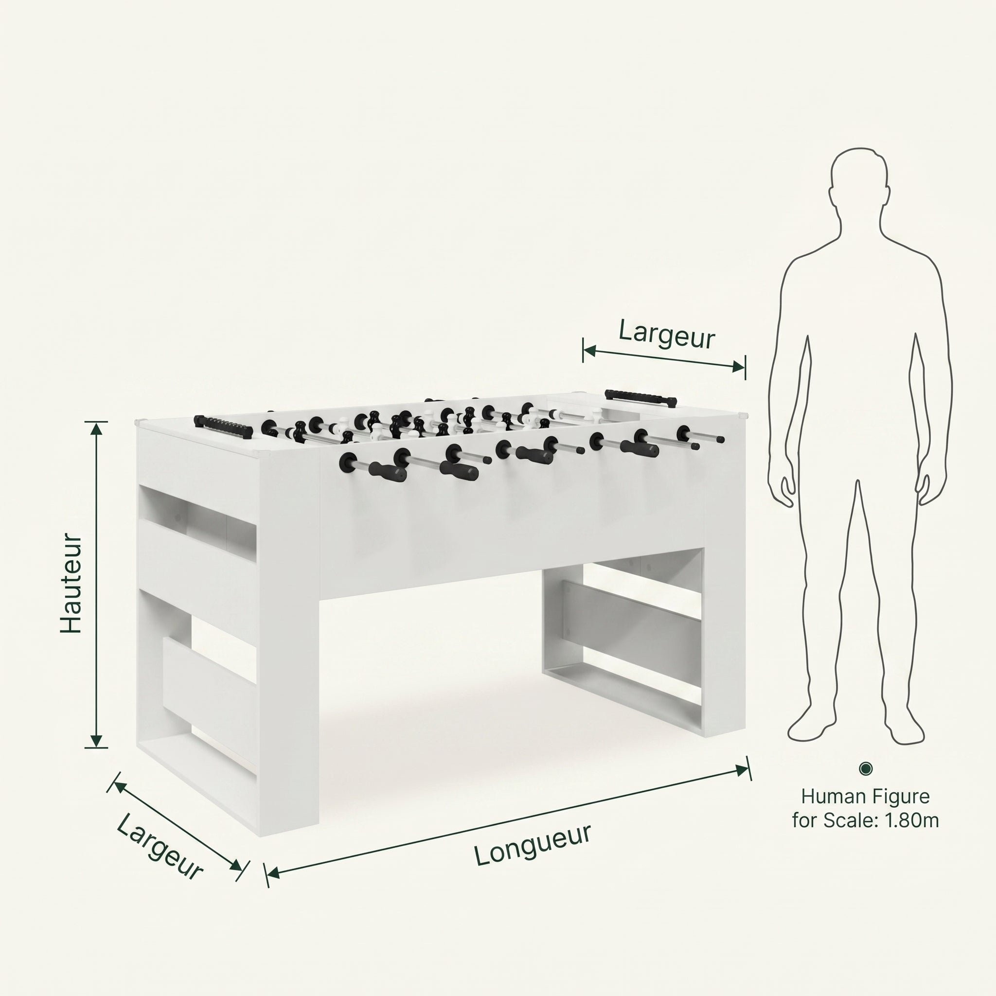 L'Épure, baby-foot console blanc